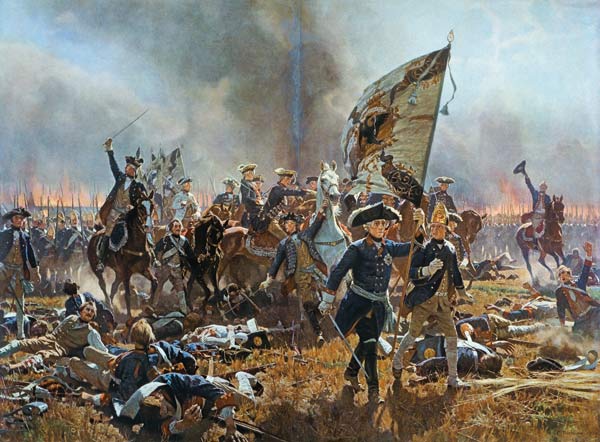 Friedrich der Große in der Schlacht von Zorndorf von Carl Röchling