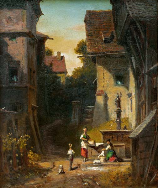 Spitzweg / At the City Well / c. 1865 von Carl Spitzweg