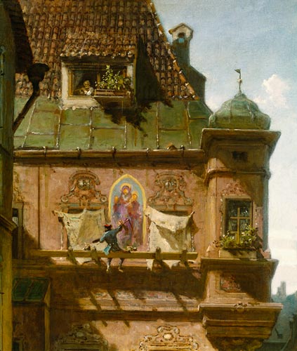 Kunst und Wissenschaft. Detail von Carl Spitzweg