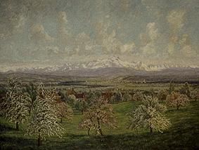 Blühende Obstbäume im Thurtal (Schweiz) von Carl Theodor Meyer-Basel