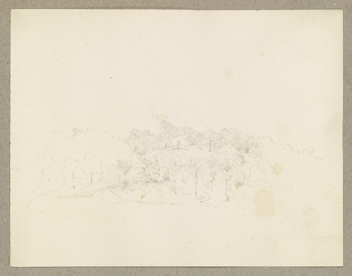Baumbestandene Hügelkuppe von Carl Theodor Reiffenstein