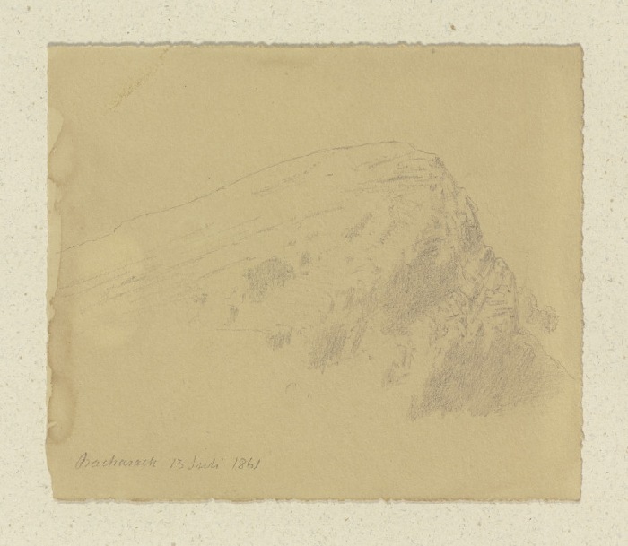 Berg mit Steilhang bei Bacharach von Carl Theodor Reiffenstein