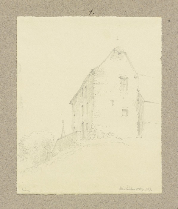 Burg in Klein-Linden von Carl Theodor Reiffenstein