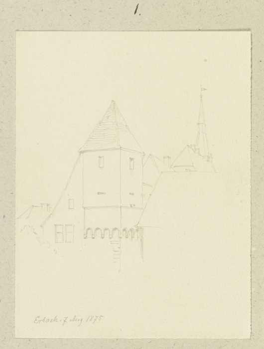 Das Burgmannenhaus Pavey in Erbach von Carl Theodor Reiffenstein