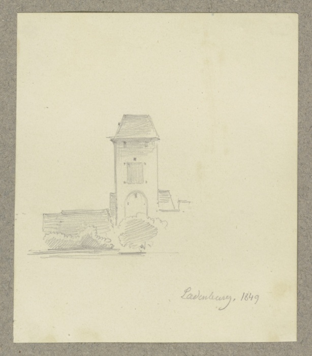 Das Martinstor in Ladenburg von Carl Theodor Reiffenstein
