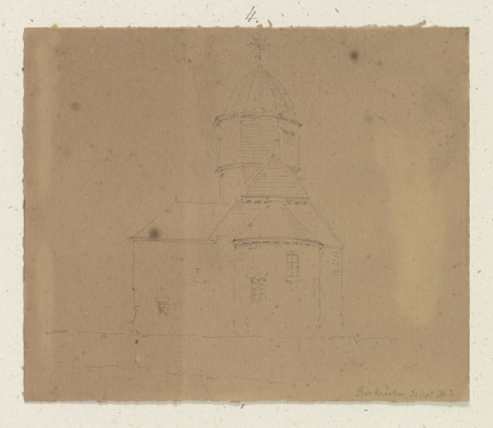 Die 1871 nach einem Lahnhochwasser abgegangene Bischofskirche in Biskirchen von Carl Theodor Reiffenstein