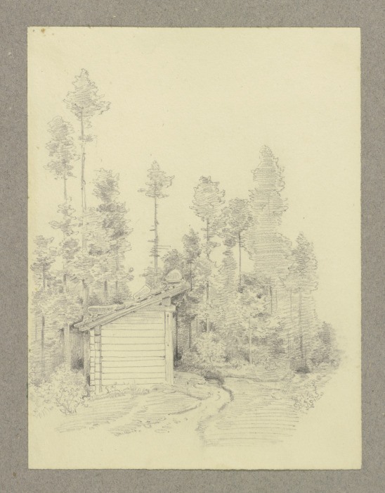 Hütte im Wald von Carl Theodor Reiffenstein