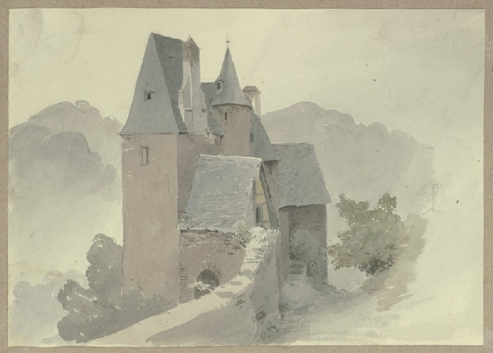 Vorburg der Burg Eltz von Carl Theodor Reiffenstein