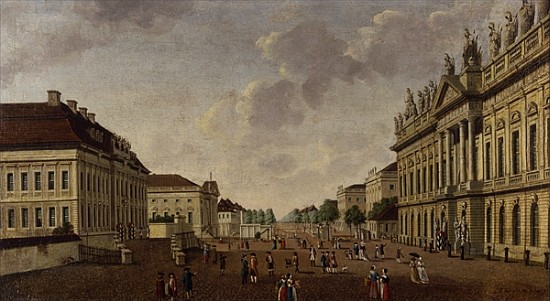View of the armory and Unter den Linden Street von Carl Traugott Fechhelm