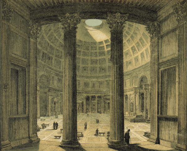 Rom, Pantheon, Innenansicht von Carl Votteler