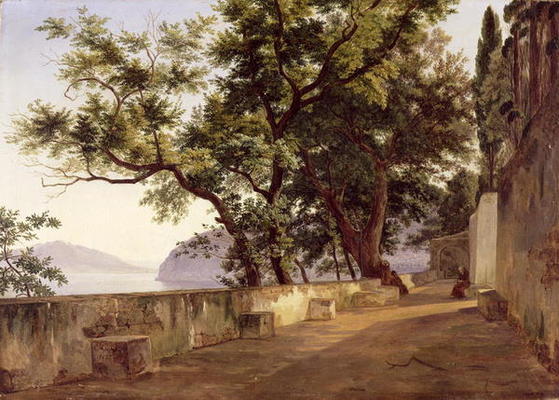 Garden of the Capuchin Friars, near Sorrento, 1827 (oil on canvas) von Carl Wilhelm Götzloff