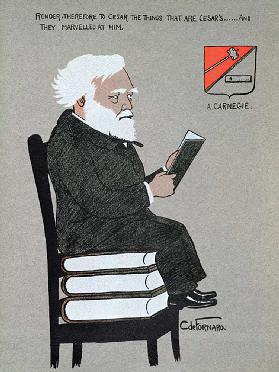 Karikatur von Andrew Carnegie (1835-1919) Illustration von "Millionaires of America", 1902 1902