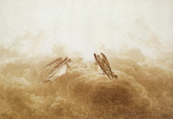 Engel in Anbetung von Caspar David Friedrich