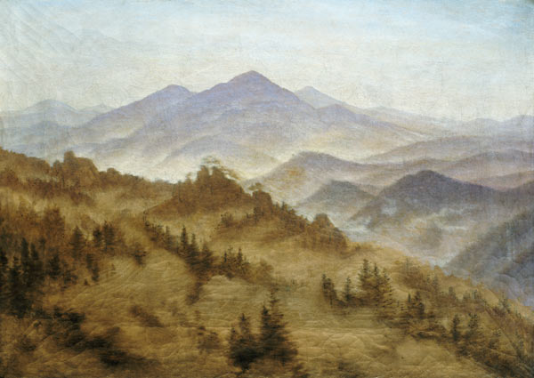 Landschaft mit dem Rosenberg in der böhmischen Schweiz. von Caspar David Friedrich