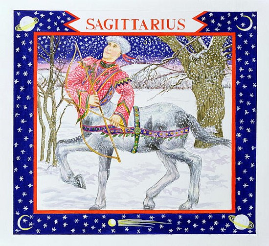 Sagittarius (w/c on paper)  von Catherine  Bradbury