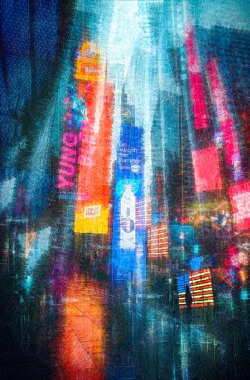 Time Square-Impression im Regen