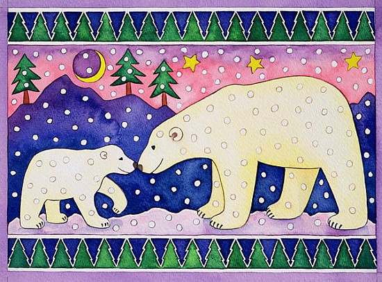 Polar Bears (w/c)  von Cathy  Baxter