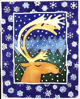 Reindeer and Snowflakes 