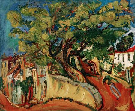 Paysage de Cagnes (Landschaft in Cagnes mit Baum) 1923