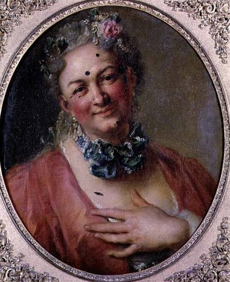 Portrait of the Singer Pierre de Jelyotte (1713-97) in Female Costume von Charles Antoine Coypel