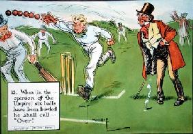 (13) When (in the opinion of the Umpire) six balls have been bowled he shall call...'Over', from 'La published