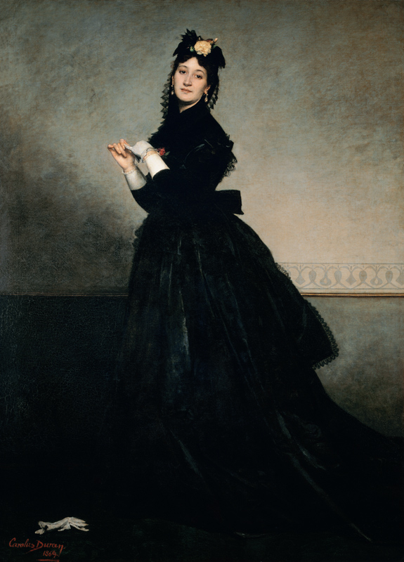 Die Dame mit dem Handschuh (Madame Carolus-Duran) von Charles Émile Auguste Carolus-Duran