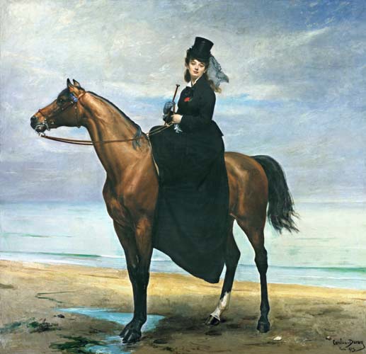 Equestrian Portrait of Mademoiselle Croizette von Charles Émile Auguste Carolus-Duran