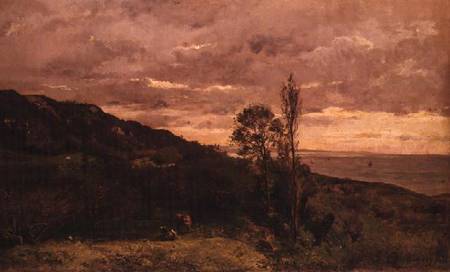 Landscape Near Villerville von Charles-François Daubigny