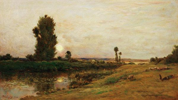 Ch.-F.Daubigny, Moonrise over the Oise
