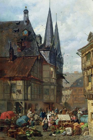 The Marketplace in Wernigerode 1861