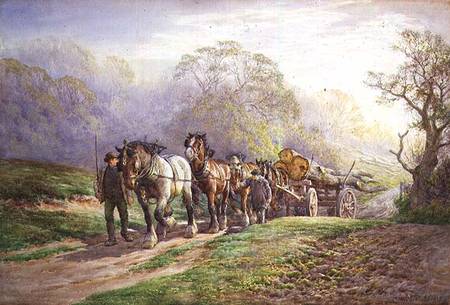 A Logging Team returning Home von Charles James Adams
