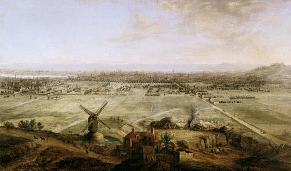 View of Paris from Belleville 1738