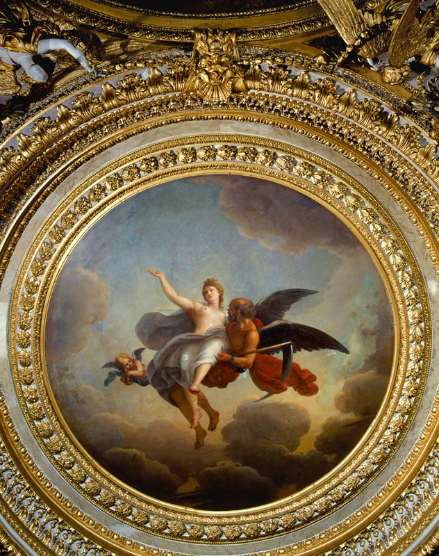 Vaux-le-Vicomte/Königszimmer/Medaillon von Charles Le Brun