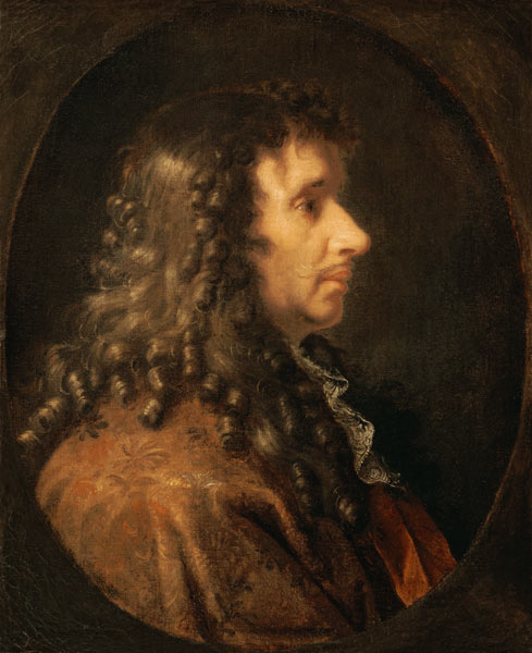 Bildnis des Lustspieldichters Molière (1622-1673) von Charles Le Brun