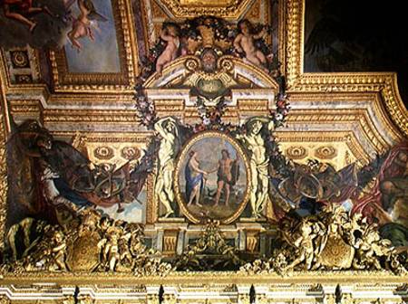 Meeting of the Two Seas, ceiling painting from the Galerie des Glaces von Charles Le Brun