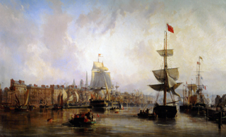 Hafen von Rouen von Charles Louis Mozin