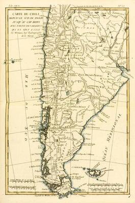 Chile, from the south of Peru to Cape Horn, from 'Atlas de Toutes les Parties Connues du Globe Terre 1891