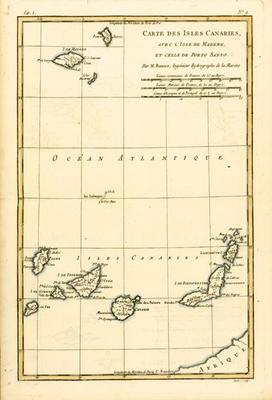 The Canary Islands, with Madeira and Porto Santo, from 'Atlas de Toutes les Parties Connues du Globe 1894