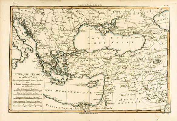 Turkey, from 'Atlas de Toutes les Parties Connues du Globe Terrestre' by Guillaume Raynal (1713-96) von Charles Marie Rigobert Bonne