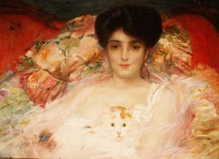 Lady with a Cat von Charles Massard