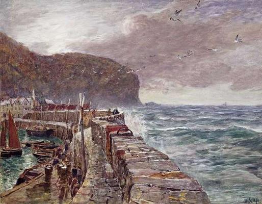 Clovelly Pier, 1897 (gouache on paper) von Charles Napier Hemy
