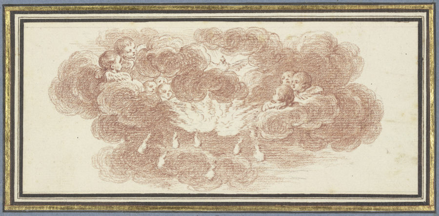 Der Heilige Geist, von Engeln umgeben von Charles-Nicolas Cochin d. J.