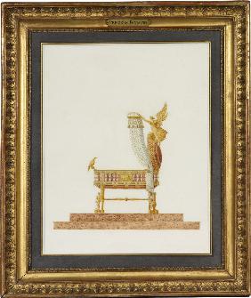 Entwurf der Wiege für den König von Rom 1811