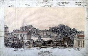 The Reconstruction of Ancient Rome at the Time of the Antonines c.1819  &