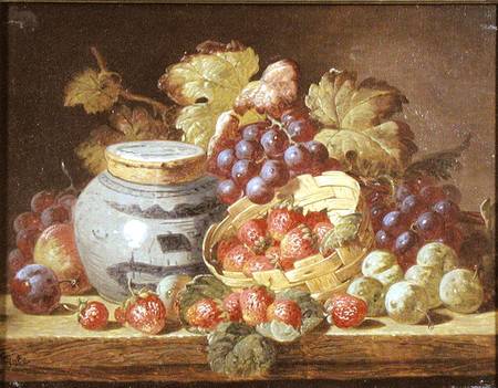Still Life with Fruit and a Ginger Jar von Charles Thomas Bale