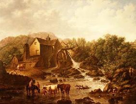 River Scene with Overshot Mill 1833