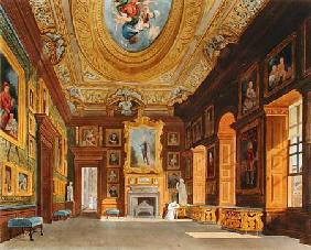 Queen Caroline's Drawing Room, Kensington Palace, from 'The History of the the Royal Residences', en 1819
