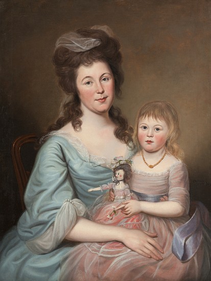 Peggy Sanderson Hughes and her Daughter von Charles Willson Peale