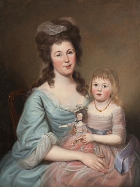 Peggy Sanderson Hughes and her Daughter 1788-89