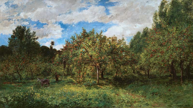 Französischer Obstgarten zur Erntezeit (Le verger) von Charles Francois Daubigny